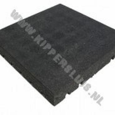 Rubbertegel 50x50x2.5cm Zwart