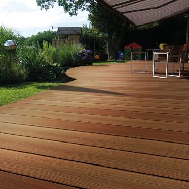 Prestigedeck Teak 2.3x13.8x300 cm ronde kamer
