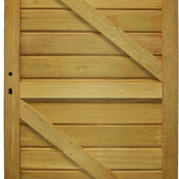 Bangkirai Massief Poort 23-R 180x100cm ( incl. insteekslot en aanslaglijst 18x37 mm )