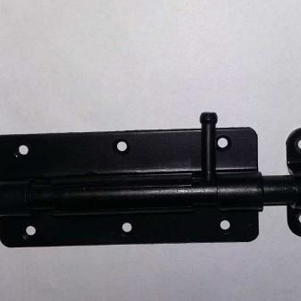 Plaatgrendel zwart gepoedercoat ( plaat 120x50x2 mm )