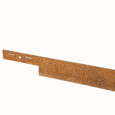 Cortenstaal Borderrand 3mm dik 225x10.2 cm incl. 3 verankeringspennen 30.5 cm