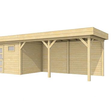 Vuren Topvision Bonte Kraai, 300 x 250 en luifel 500 cm, onbehandeld.