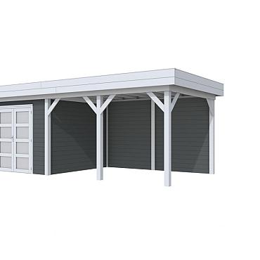 Vuren Topvision Bosuil, 300 x 300 en luifel 400 cm, onbehandeld.