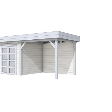 Vuren Topvision Kolibri, 250 x 250 en luifel 300 cm, onbehandeld.
