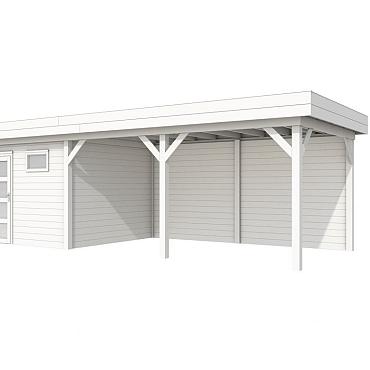 Vuren Topvision Tapuit, 300 x 300 en luifel 500 cm, onbehandeld.