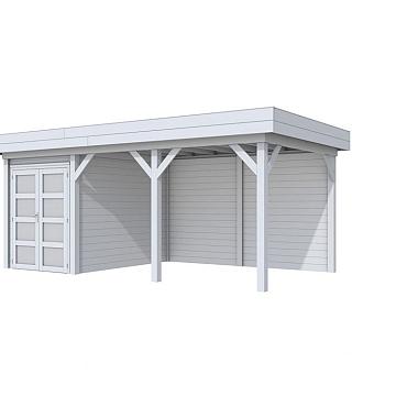 Vuren Topvision Zwaluw, 200 x 300 en luifel 400 cm, onbehandeld.