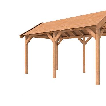 Douglasvision DHZ zadeldak 500 x 300 cm, onbehandeld.