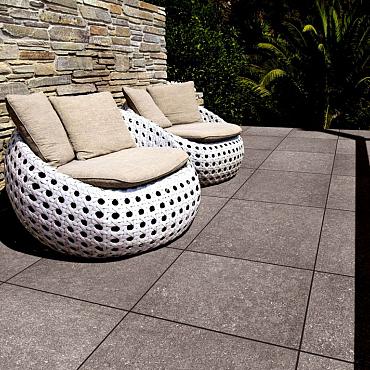 Solido Flujo Piedra Gris Oscuro 80x80x4 cm