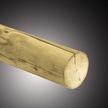 Ronde Paal met rechte einden (rond 14 x600 cm)
