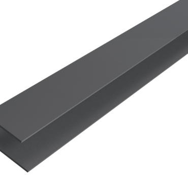 WEO Classic Alu Cladding F-profiel Dark Grey 4,5x3,5x360 cm