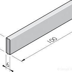 Opsluitband 6x20x100cm zwart / antraciet