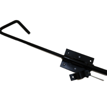 Staartgrendel zwart gepoedercoat 40 mm - overloop 65mm