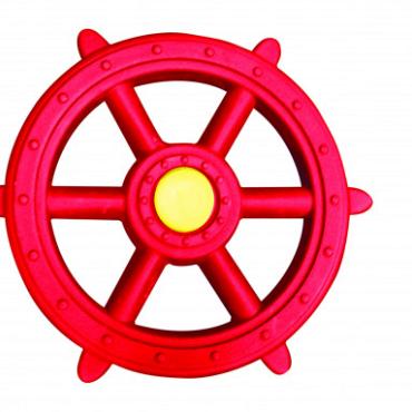 Piratenstuur kunststof, rood/geel.