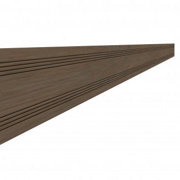Composiet afdeklat 0,8 x 6,3 x 300 cm, bruin.
