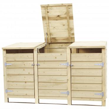 Containerkast tripel, 128,7 x 224,5 x 91 cm.