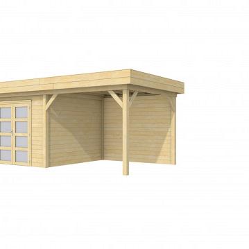 Vuren Topvision Bosuil, 300 x 300 en luifel 300 cm, onbehandeld.