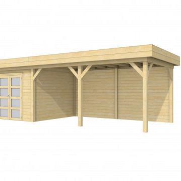 Vuren Topvision Bosuil, 300 x 300 en luifel 500 cm, onbehandeld.