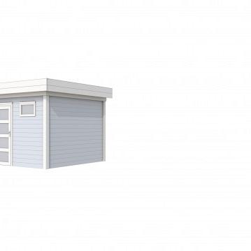 Vuren Topvision Kievit, 400 x 300 cm, wanden lichtgrijs en basis wit.