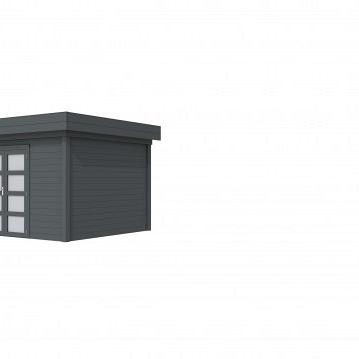 Vuren Topvision Parelhoen, 400 x 300 cm, antraciet gespoten.