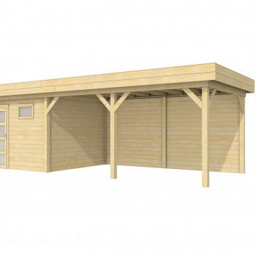 Vuren Topvision Tapuit, 300 x 300 en luifel 500 cm, onbehandeld.