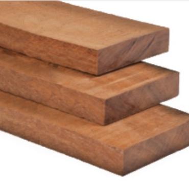 Hardhouten Regel Ruw Azobe 5x15x400 cm