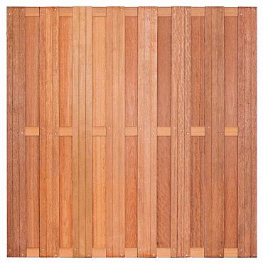Tuinscherm hardhout 18 planks Bronkhorst 180x180cm