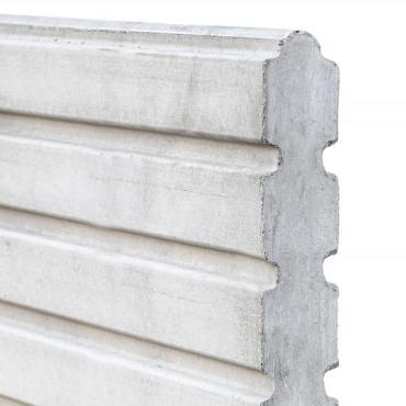Berton©-motiefplaat smal wit/grijs H26xD4.8xL184cm Deens rabat