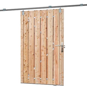 Schuifdeur Geschaafd Lariks/ Douglas 130x195 cm