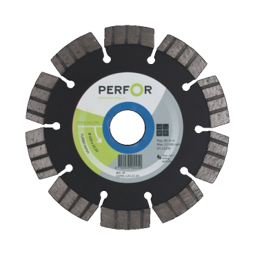 Zaagblad TURBO beton, Ø125, asgat 22.23 mm