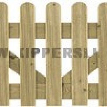 Vuren Deur Relief Rond 60x100 cm