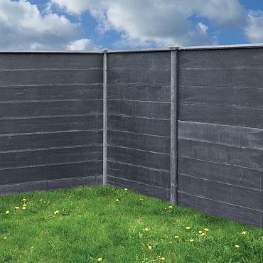 Berton©-sleufpaal Reest antraciet 11,5 x 11,5 x 280 cm eindmodel