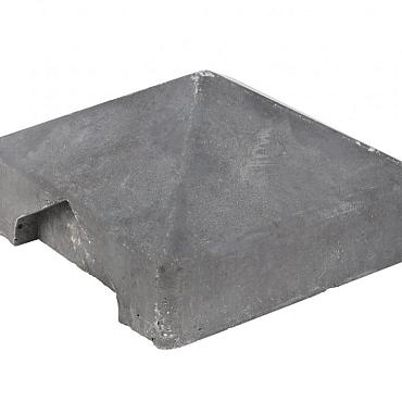 Afdek pet Pyramide (tussen) antraciet voor alle palen met vlakke kop
