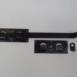 Overslaggrendel zwart gepoerdercoat 450mm