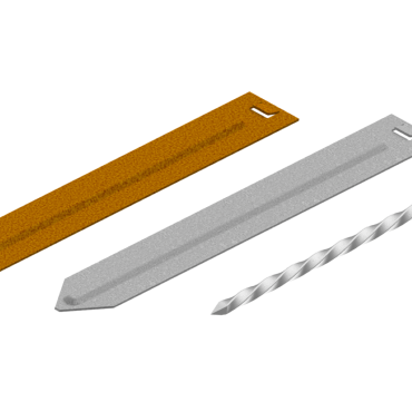 Platte grondpen t.b.v. Flexline en Rigidline 100 en 150 mm Gegalvaniseerd