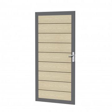 Aluminium deur houtmotief eiken 90x183 cm
