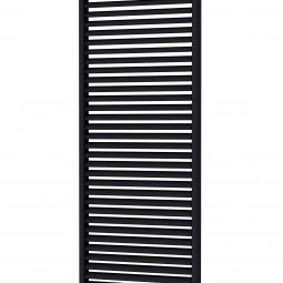 Shutterscherm Excellent vuren, 89 x 224 cm, zwart gespoten.