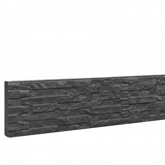 Leisteenmotief dubbelzijdig onderplaat antraciet gecoat 4,8 x 36x184