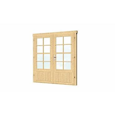 Dubbele deur+kozijn dubbel glas DL7 Sponningmaat: B159xH188cm