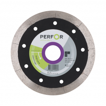 Zaagblad SMOOTH tegel, Ø125, asgat 22,23 mm
