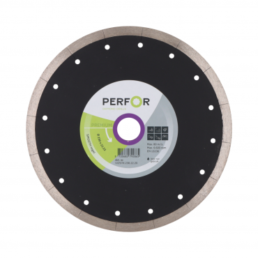 Zaagblad SMOOTH tegel, Ø230, asgat 22,23 mm