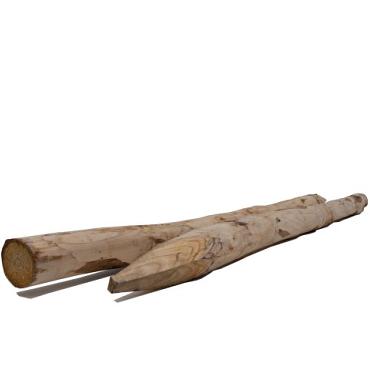 Kastanjehouten palen, geschild en gepunt  160 cm / 8-10 cm