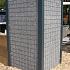 Aluminium paal tbv steenkorven 9x9x270cm incl 2st doppen