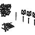S-Fixx Bamboo Eind Clips Zwart Gecoat 25 st incl schroeven, boor en bit