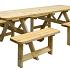 Picknicktafel Family, bladmaat 70 x 240 cm, groen geïmpregneerd.