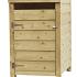 Containerkast enkel, 128,7 x 79,5 x 91 cm.