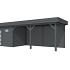Vuren Topvision Bonte Kraai, 300 x 250 en luifel 500 cm, antraciet gespoten.