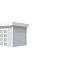 Vuren Topvision Bonte Specht, 300 x 250 cm, wanden lichtgrijs en basis wit.