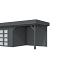 Vuren Topvision Bonte Specht, 300 x 250 en luifel 300 cm, antraciet gespoten.
