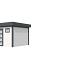 Vuren Topvision Kievit, 400 x 300 cm, wanden wit en basis antraciet.