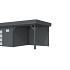 Vuren Topvision Kievit, 400 x 300 en luifel 300 cm, antraciet gespoten.